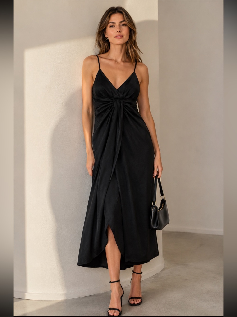 Zara Draped Midi Dress!